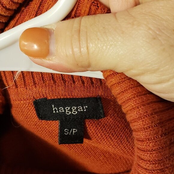 Ladies HAGGAR Cowl Neck Sweater w/Floral Design in Burnt Orange - S/P - Picture 5 of 5